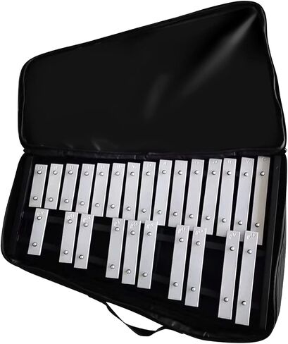 Eujgoov 25 Notes Xylophone Wooden Base Aluminum Bars Educational Instrument Percussion with 2 Mallets Carrying Bag in Saudi Arabia