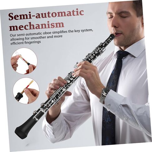 Yardwe Oboe for Symphony Practice Key c Oboe Semi-automatic Keys Sturdy Accessories in Saudi Arabia