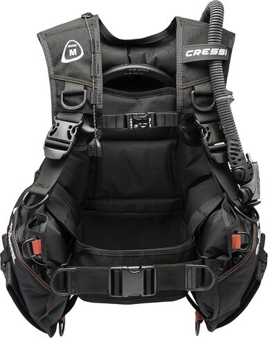 مجموعة معدات الغوص CRESSI Start Scuba Diving كاملة مع Start 2.0 BCD - مقياس SPG صغير - مجموعة منظم مضغوط AC2 مجمعة بالكامل، كبيرة in Saudi Arabia