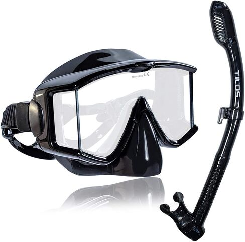 Tilos Panoramic Single Lens Wide View Mask Dry Snorkel Set in Saudi Arabia