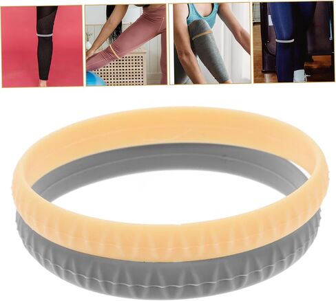 2pcs Silicone Knee Strap Support for Patellar Tendon Elastic Brace for Running Basketball and Soccer Breathable Stabilizer Bands for Men and Women in Saudi Arabia