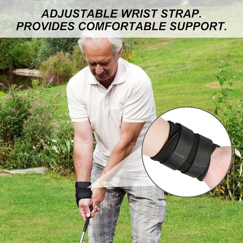 panthra Golf Wrist Training Aid, Golf Wrist Brace, Firm Fit, Hand Gesture Practice Tool Wrist Correction, Suitable for Beginners to Train Grip and Swing Training Aids (Black) in Saudi Arabia