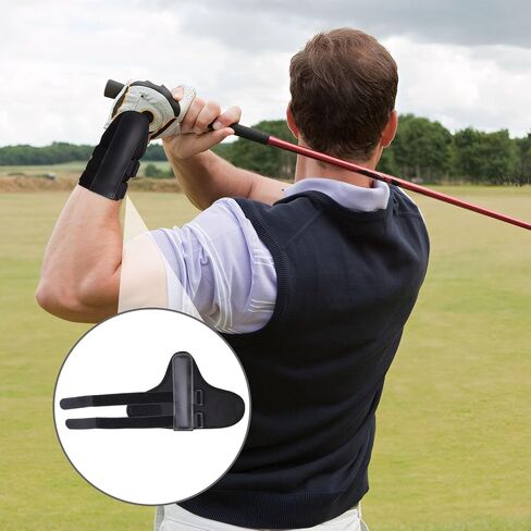 panthra Golf Wrist Training Aid, Golf Wrist Brace, Firm Fit, Hand Gesture Practice Tool Wrist Correction, Suitable for Beginners to Train Grip and Swing Training Aids (Black) in Saudi Arabia