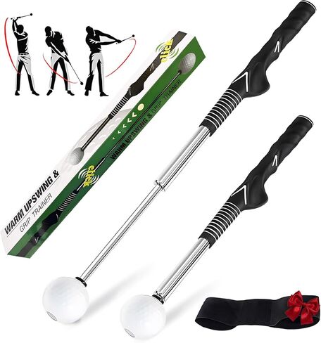 Retractable Golf Swing Trainer & Golf Grip Trainer for Warm-up, Right-Handed Golf Training Aid with Strength & Tempo Practice, Indoor Golf Club for Chipping and Hitting in Saudi Arabia