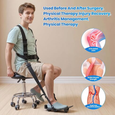 طقم مساعدات استبدال الركبة من KEDAO لانزلاق الركبة بحجم كبير، يمكن ارتداؤه، بدون استخدام اليدين، هادئ ومستقر، بعد العلاج الجراحي لـ ACL PCL MCL LCL in Kuwait