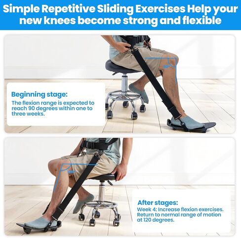 طقم مساعدات استبدال الركبة من KEDAO لانزلاق الركبة بحجم كبير، يمكن ارتداؤه، بدون استخدام اليدين، هادئ ومستقر، بعد العلاج الجراحي لـ ACL PCL MCL LCL in Kuwait