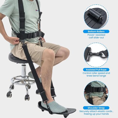 طقم مساعدات استبدال الركبة من KEDAO لانزلاق الركبة بحجم كبير، يمكن ارتداؤه، بدون استخدام اليدين، هادئ ومستقر، بعد العلاج الجراحي لـ ACL PCL MCL LCL in Kuwait