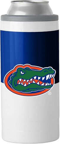 Logo Brands NCAA Florida Gators Colorblock 12oz SlimCan Coolie - Stainless Steel, Double-Wall Insulated, Removable Rim for Cocktail Tumbler Use in Saudi Arabia