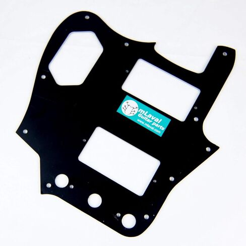 بديل Pickguard لجيتار طراز Jaguar، الولايات المتحدة الأمريكية المعاد إصداره HH 3ply-Black in Saudi Arabia