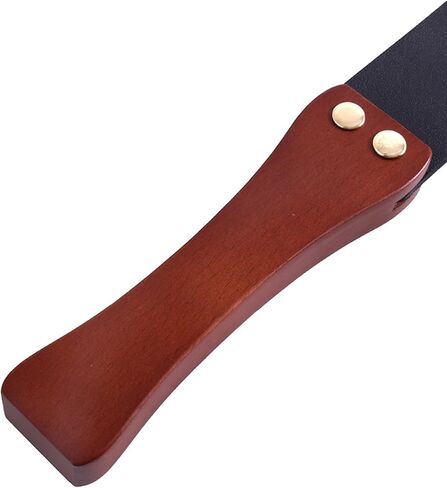 Leather Paddle Horse Whip with Anti-Slip Wooden Handle, 18.5" Equestrianism Riding Crop Aid for Horse Training in Saudi Arabia