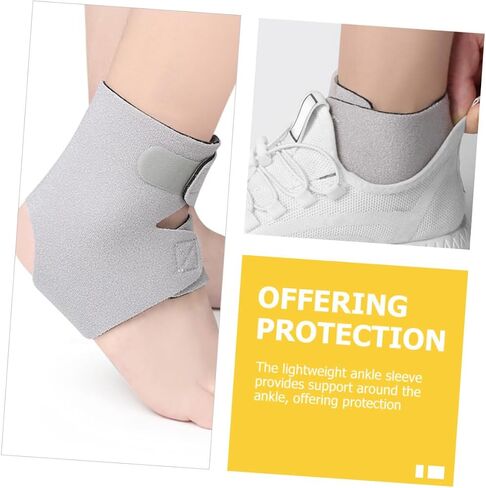 OUNONA Elastic Ankle Sleeve Sports Ankle Protector for Injury Prevention Comfortable Compression Sleeve for Running Basketball Soccer and Outdoor Activities Unisex in Saudi Arabia