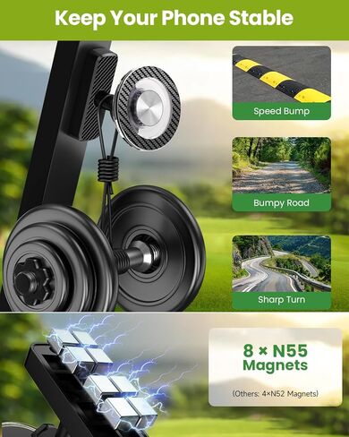 هدايا تخزين هدايا للرجال، حامل هاتف عربة الجولف المغناطيسي، ملحقات جولف تدور 360 درجة لهدايا الرجال، هدايا تخزين للرجال 2025، هدايا الفيل الأبيض لزوج الجد بابا in Kuwait