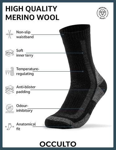 Occulto Men Merino Thermal Socks Pack of 3 (model: Erik) in Saudi Arabia