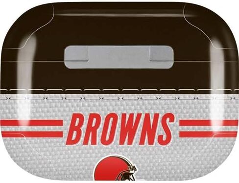 Skinit Decal Audio Skin Compatible with Apple AirPods Pro - Officially Licensed NFL Cleveland Browns White Striped Design in Saudi Arabia