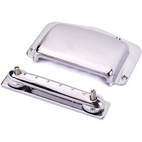 1 Set Chrome Iron+Alloy Adjustable Fixed Bridge+Tailpiece Cover Protector With Screws For Teisco Vintage Electric Guitar Accessory in Kuwait