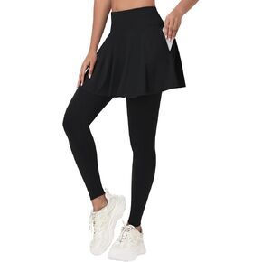 ANIVIVO Skirted Leggings for Women Athletic Skirt with Leggings Yoga Tennis Skirt with Pockets for Golf Pickleball in Kuwait