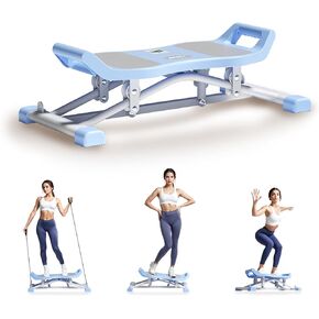 Balance Board, Ski Simulator with Resistance Bands, Portable Slide Stepper Exercise Machine with LCD Monitor, 300 lbs Capacity Full Body Cardio & Strength Training Equipment for Home Gym in Saudi Arabia