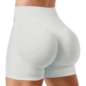شورت نسائي للتمرين في صالة الألعاب الرياضية مقاس 4.5 بوصة شورت يوجا مخفي لرفع المؤخرة بدون خياطة للتحكم في البطن in Kuwait