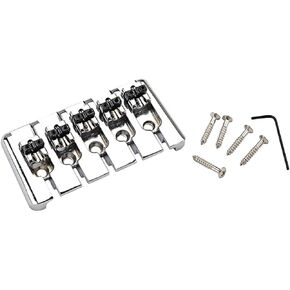 SUPVOX 5-String Metal Fixed Saddle Bridge Tailpiece for Electric Guitar Sturdy Replacement Accessory Studs Suitable for Bass Guitar and String Instruments in Kuwait