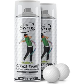 Dr. Swing Golf Impact Spray｜2 Pack｜ Club Spray for Ball Contact Training｜Quick Drying Strike Formula｜Easy Wipe Design｜Men Stocking Stuffer Golf Gift for Christmas, Dad, Brother in Saudi Arabia