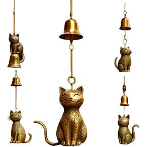 Rustic Meow Wind Chimes – Unique Sounding Ornament, Resilient Against Elements,Balcony Decor Outdoor Patio Decor(D) in Saudi Arabia