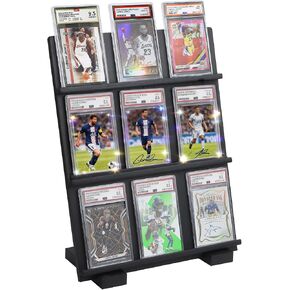 Wooden Trading Card Display Stand, Applicable to PSA/CSG/BGS/SGC Graded Cards, Ideal for Card Collection and Show in Saudi Arabia