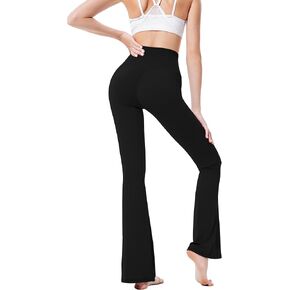 Women's High Waist Flare Leggings - Tummy Control Yoga Pants with Butt Lifting in Saudi Arabia