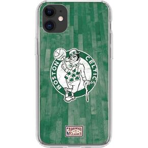 Skinit Clear Phone Case Compatible with iPhone 11 - Officially Licensed NBA Boston Celtics Hardwood Classics Design in Saudi Arabia