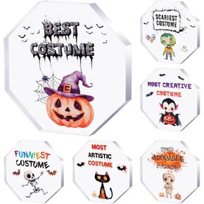 Fancy Land Halloween Trophies 6 Pcs Halloween Acrylic Awards 4.7 Inches Funny Contest Trophy Party Supplies Trunk or Treat Prizes Kids Adults in Saudi Arabia