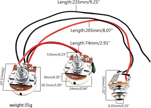 باس الأسلاك تسخير prewired 250K 1V1T العملي باس استبدال دائرة الأسلاك لأجزاء باس الكهربائية in Saudi Arabia