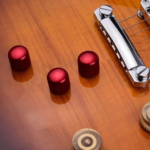 6mm 3Pcs Electric Guitar/Bass Bronze Dome Knobs Volume Tone Control Button Caps Accessory in Kuwait