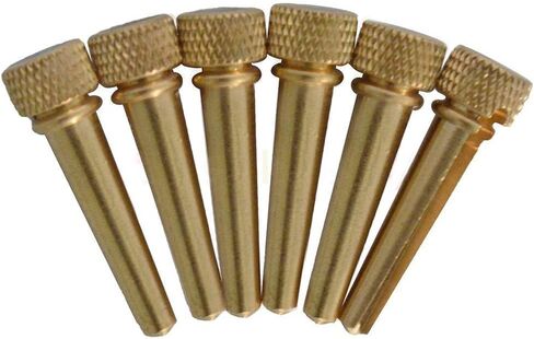 6PCS Solid Brass Bridge Pins Abalone Dot Inlay for Acoustic Guitar Replacement Accessory 1.18x0.33x0.33inch Accessory in Kuwait