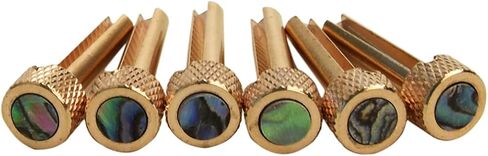6PCS Solid Brass Bridge Pins Abalone Dot Inlay for Acoustic Guitar Replacement Accessory 1.18x0.33x0.33inch Accessory in Kuwait