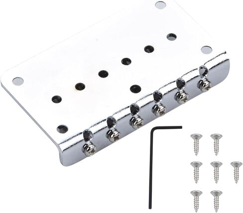 Chrome Metal Fixed Guitar Bridge 78mm 6 Saddle Hardtail Bridge For Electric Guitar Accessory in Kuwait