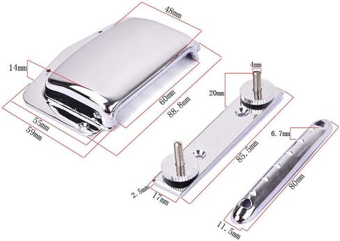 1 Set Chrome Iron+Alloy Adjustable Fixed Bridge+Tailpiece Cover Protector With Screws For Teisco Vintage Electric Guitar Accessory in Kuwait