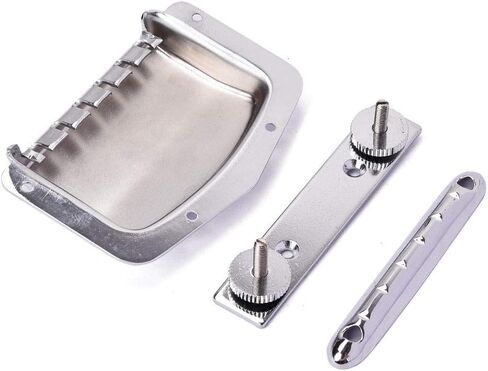1 Set Chrome Iron+Alloy Adjustable Fixed Bridge+Tailpiece Cover Protector With Screws For Teisco Vintage Electric Guitar Accessory in Kuwait