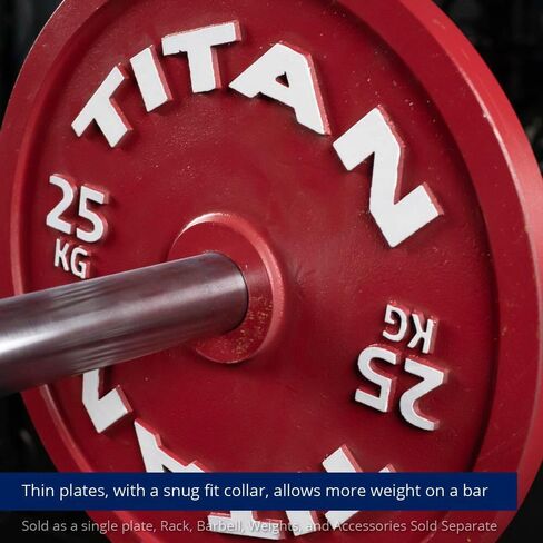 ألواح رفع الأثقال الفولاذية المعايرة الأولمبية من Titan Fitness، أقراص فولاذية دقيقة في الماكينة in Kuwait