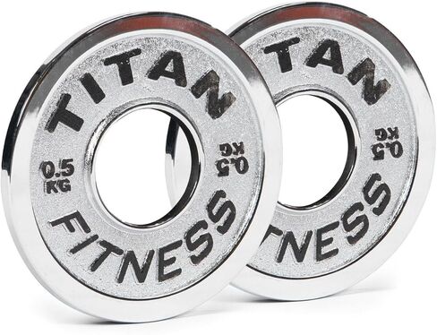 ألواح رفع الأثقال الفولاذية المعايرة الأولمبية من Titan Fitness، أقراص فولاذية دقيقة في الماكينة in Kuwait