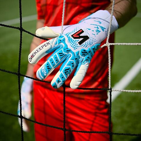 ONEKEEPER Iconic Goalkeeper Gloves – Removable Strap – No Finger Spines – Pro Soccer Goalie Gloves for Kids, Youth & Adults – 3.5mm Contact Latex, Roll Negative Cut, Sizes 5-12 in Saudi Arabia