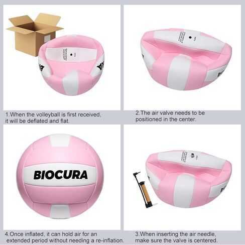 Softy Volleyball, Durable PU Leather,Waterproof Indoor Outdoor Soft Volleyball for Beach Game Gym Training Light Volley Ball Gifts for Youth Beginner,with Pump(Official Size 5) in Saudi Arabia
