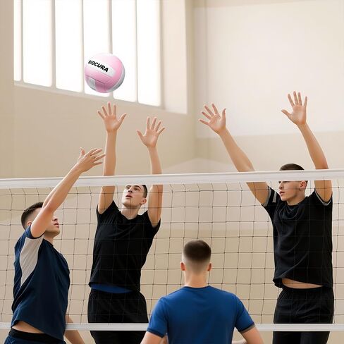 Softy Volleyball, Durable PU Leather,Waterproof Indoor Outdoor Soft Volleyball for Beach Game Gym Training Light Volley Ball Gifts for Youth Beginner,with Pump(Official Size 5) in Saudi Arabia
