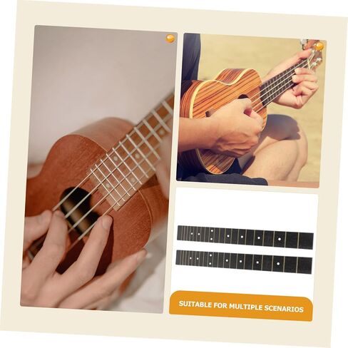 Sosoport 2pcs ABS Ukulele Fingerboard Replacement for 38 41 Folk Guitar Sturdy Guitar Fretboard Accessory for Acoustic and Electric in Saudi Arabia