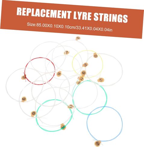 15pcs Durable Harp Strings for Lyre Instruments Lightweight Replacement Strings for Beginners Professionals Music Bands Beautiful Resonance Easy Installation in Saudi Arabia