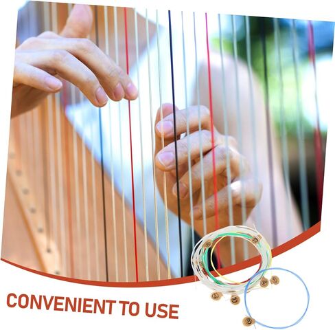 Milisten 15pcs Replacement Lyre Strings for Harp Lightweight Durable Carbon Strings for Beginners Easy Installation Beautiful Sound Quality Musical Instrument Accessories in Saudi Arabia