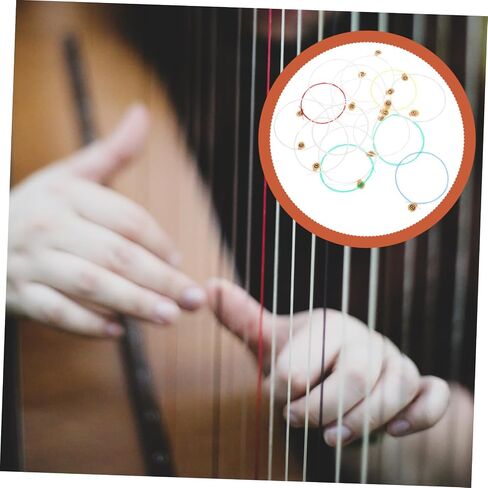 Milisten 15pcs Replacement Lyre Strings for Harp Lightweight Durable Carbon Strings for Beginners Easy Installation Beautiful Sound Quality Musical Instrument Accessories in Saudi Arabia