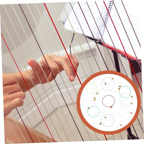 Milisten 15pcs Replacement Lyre Strings for Harp Lightweight Durable Carbon Strings for Beginners Easy Installation Beautiful Sound Quality Musical Instrument Accessories in Saudi Arabia