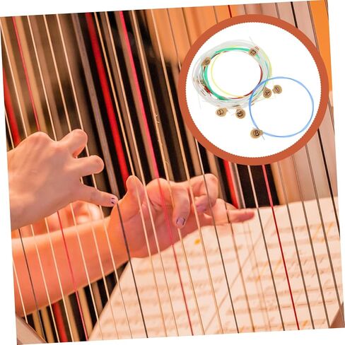 Milisten 15pcs Replacement Lyre Strings for Harp Lightweight Durable Carbon Strings for Beginners Easy Installation Beautiful Sound Quality Musical Instrument Accessories in Saudi Arabia