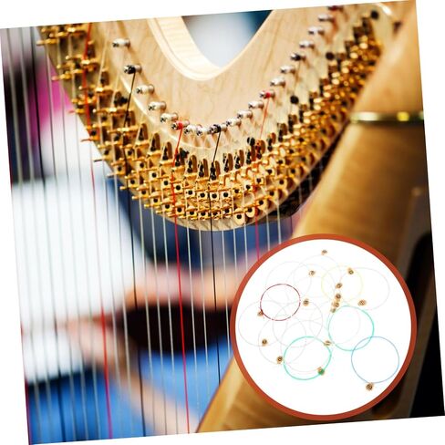Milisten 15pcs Replacement Lyre Strings for Harp Lightweight Durable Carbon Strings for Beginners Easy Installation Beautiful Sound Quality Musical Instrument Accessories in Saudi Arabia