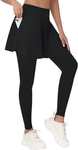 ANIVIVO Skirted Leggings for Women Athletic Skirt with Leggings Yoga Tennis Skirt with Pockets for Golf Pickleball in Kuwait