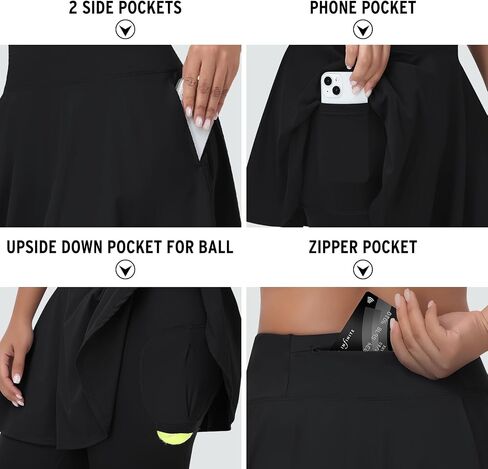 ANIVIVO Skirted Leggings for Women Athletic Skirt with Leggings Yoga Tennis Skirt with Pockets for Golf Pickleball in Kuwait